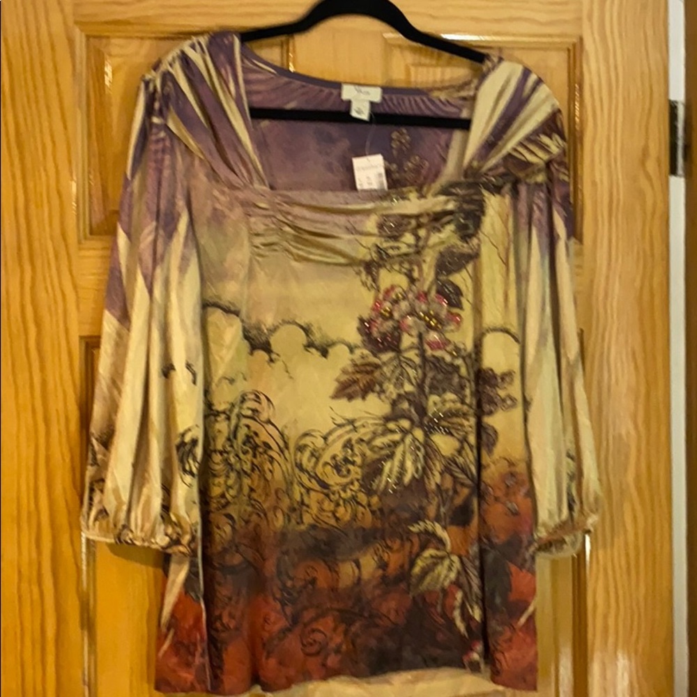 Multicolor Yvoa Blouse 3/4 sleeve - XL